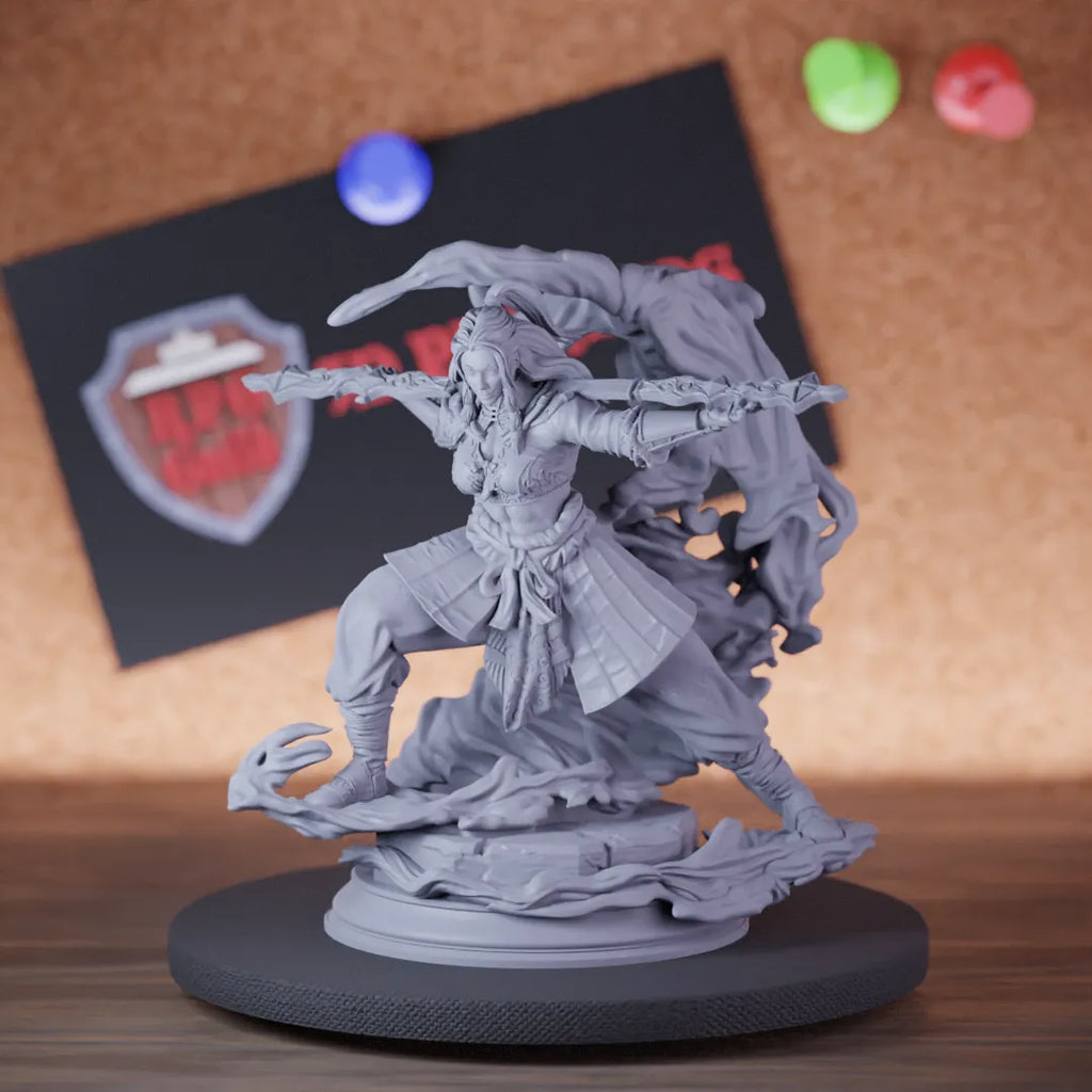 Monk 5e | DnD Female Monk Water Fighter Miniature