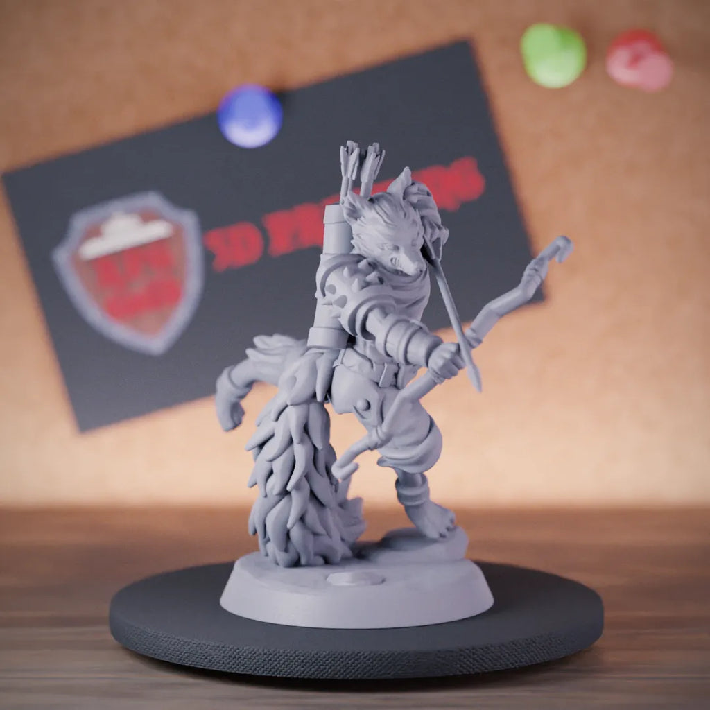 Foxfolk 5e | DnD Foxfolk Archer Kitsune Miniature
