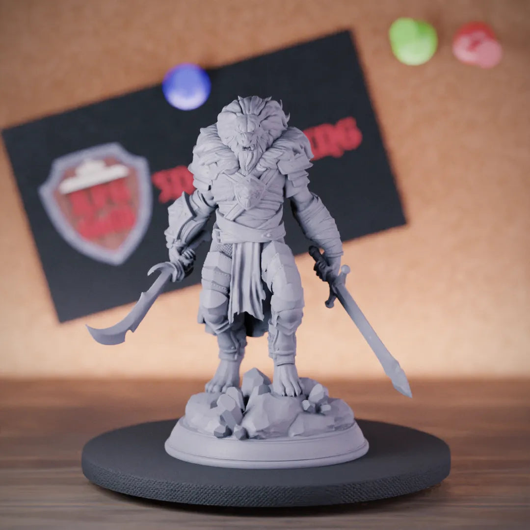 Leonin 5e | DnD Leonin Fighter Battlemaster Miniature