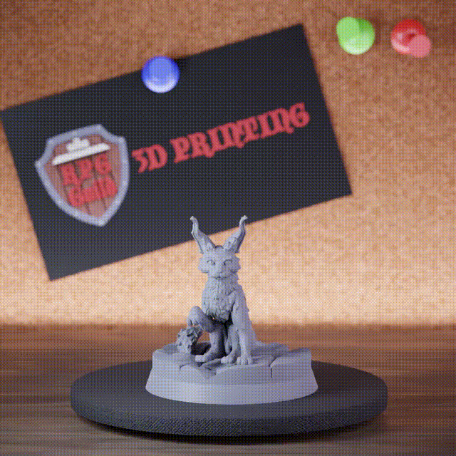 Kneazle 5e | DnD Kneazle Companion Sitting Miniature