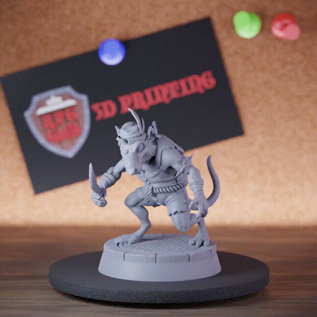 Rattenmenschen 5e | DnD Junge Dolch-Assassine Miniatur