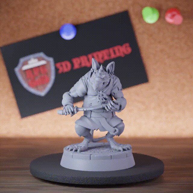 Rattenmenschen 5e | DnD Kanalisationsrebellen-Rattenmenschen-Miniatur