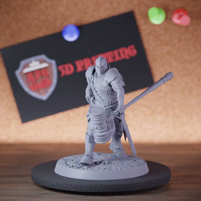 Ritter 5e | DnD Valor Ritter Hammerverteidiger II Miniatur
