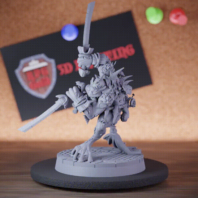 Grung 5e | DnD Warrior Double Sword Miniature