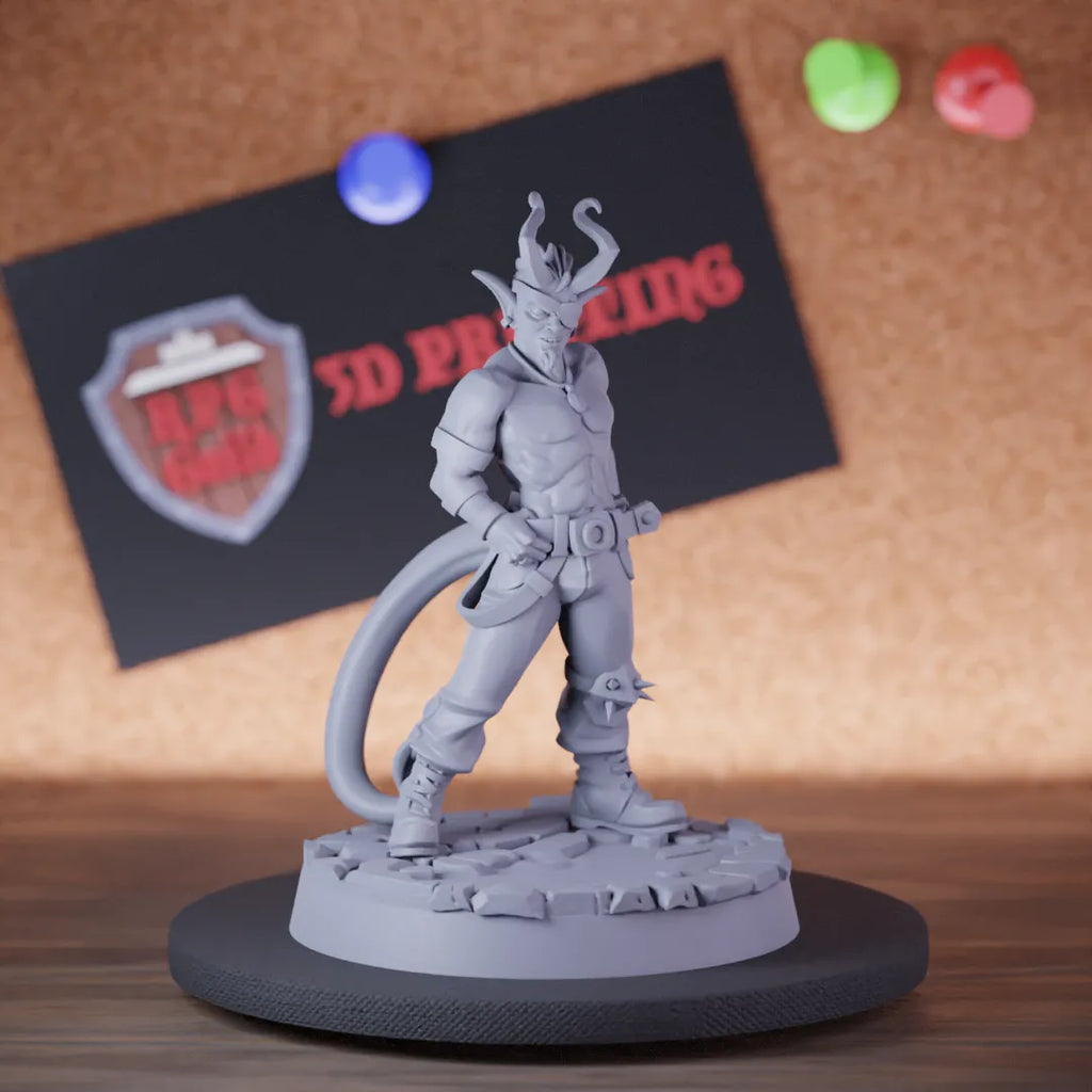 Tiefling 5e | DnD Tiefling Rogue Gangster Miniature