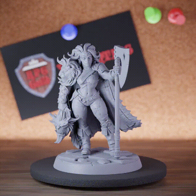 Barbarian 5e | DnD Leona the Dwarf Warchief Warrior Miniature