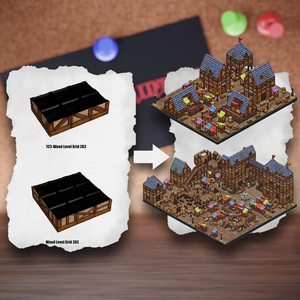 DnD Terrain Grid | Modular Medieval Town Dungeon #24