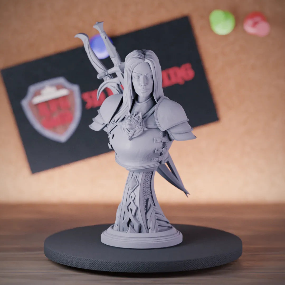 Female Fighter Bust | DnD Fighter Miniature