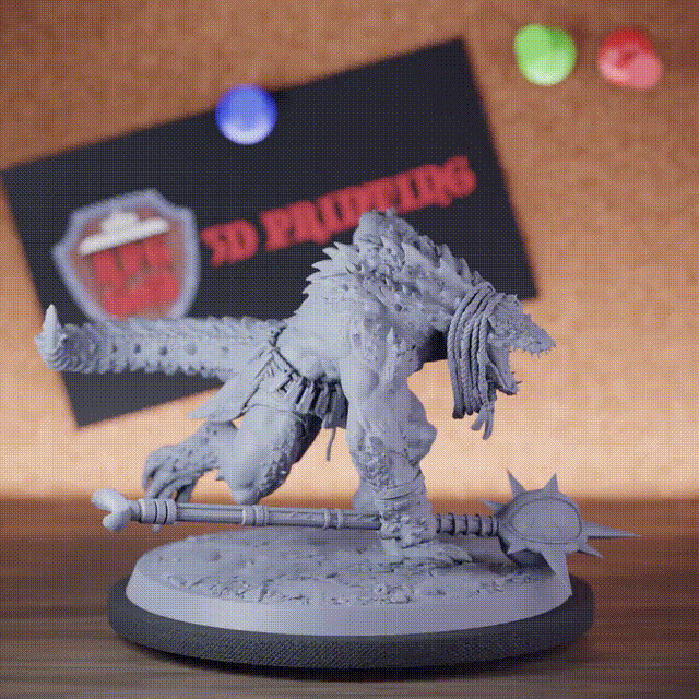 Lizardfolk 5e | DnD Champion Mace Lizardman Miniature