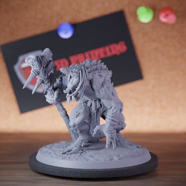 Echsenvolk 5e | DnD Echsenmensch Knochenstreitkolben Champion Miniatur 