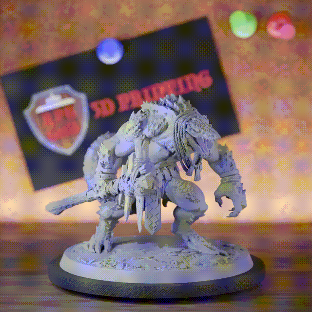 Lizardfolk 5e | DnD Lizardman Bone Mace Guard Miniature