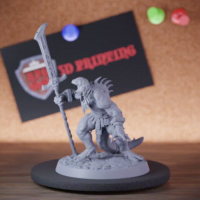 Echsenvolk 5e | DnD Echsenmensch-Krummsäbelkrieger Miniatur 