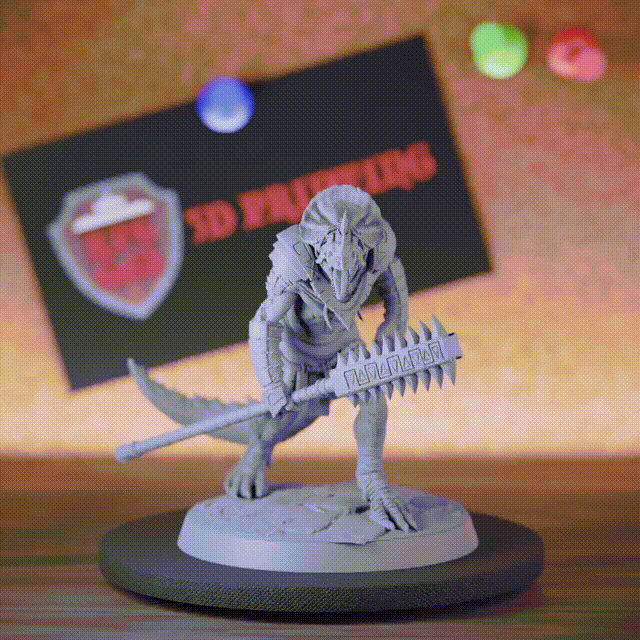 Grimscale 5e | DnD Echsenmenschen-Speerträger-Patrouille Miniatur