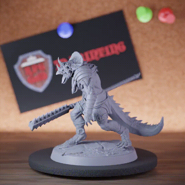 Grimscale 5e | DnD Echsenmensch Stachelschwert Miniatur