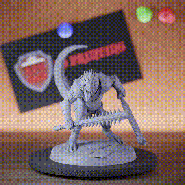 Grimscale 5e | DnD Elite Echsenvolk Schwertminiatur