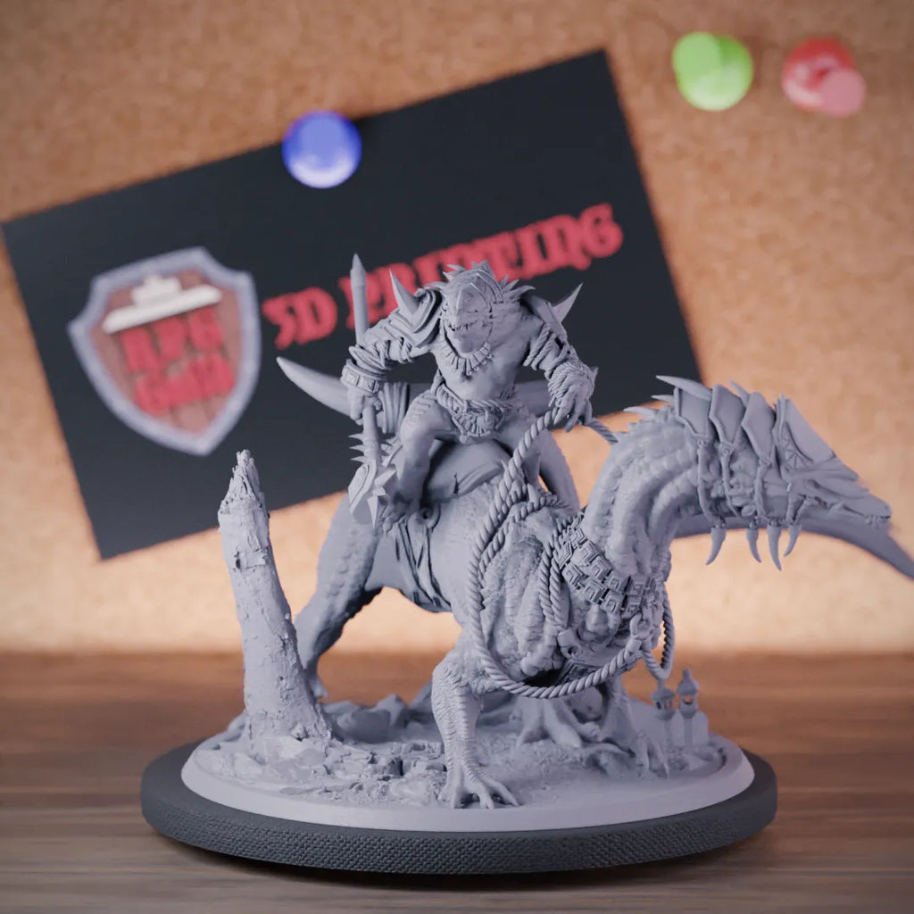Lizardfolk 5e | DnD Lizardfolk Swamp Dinosaur Cavalry Miniature 