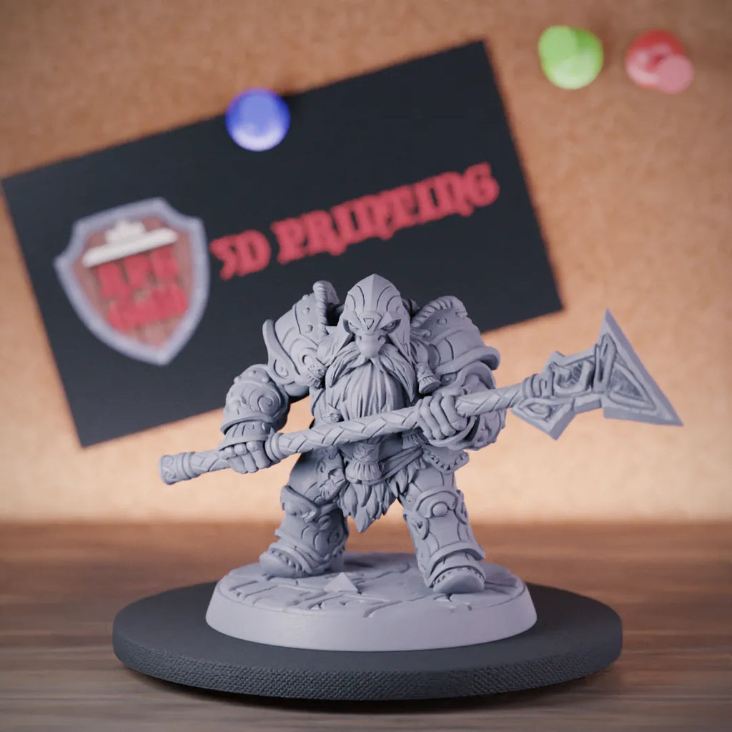 Dwarf 5e | DnD Dwarf Fighter Axe Miniature