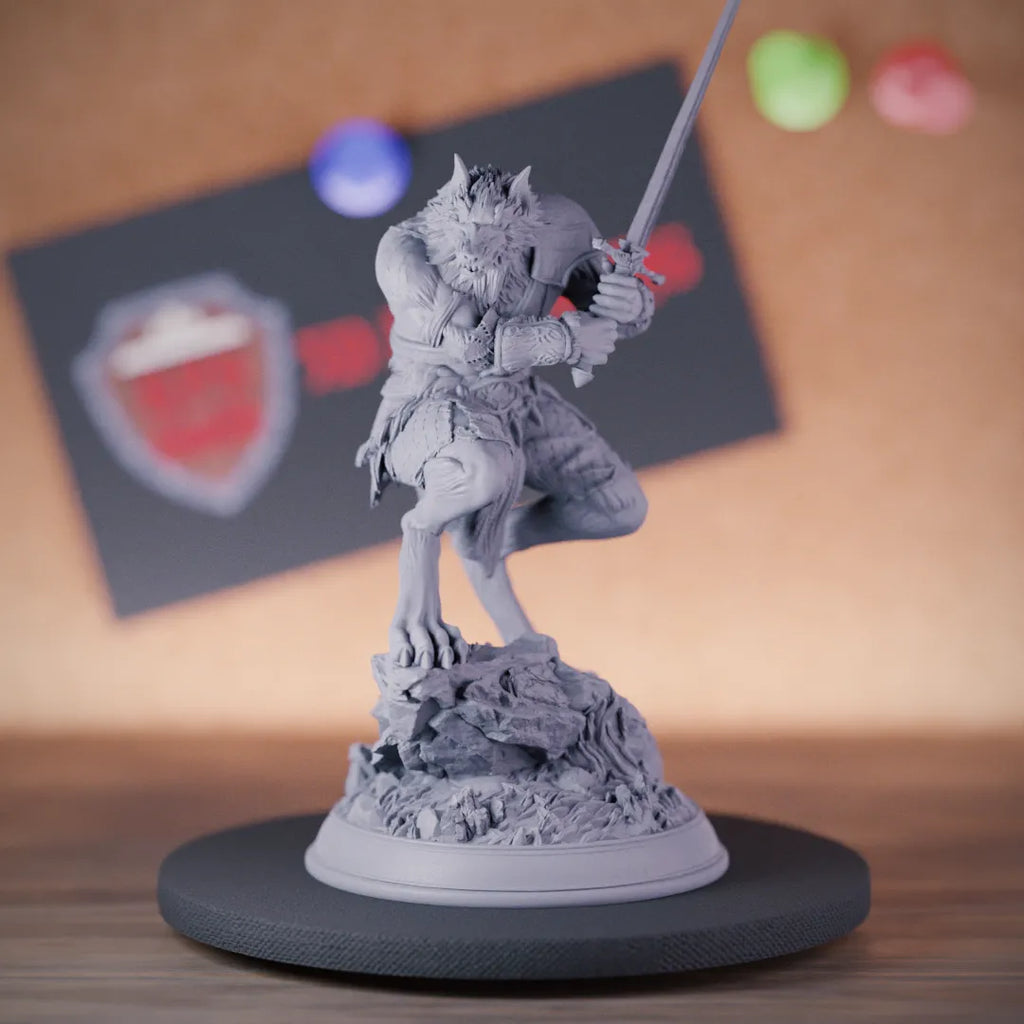 Werewolf 5e | DnD Werewolf Barbarian Warrior Miniature