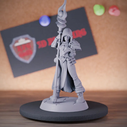 Wizard 5e | DnD Female Wizard Staff Mage Miniature