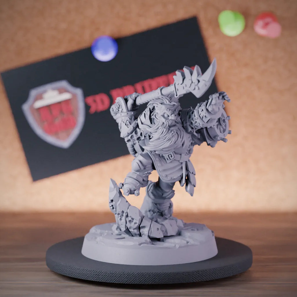 Dwarf 5e | DnD Dwarf Artificer Spear Miniature 