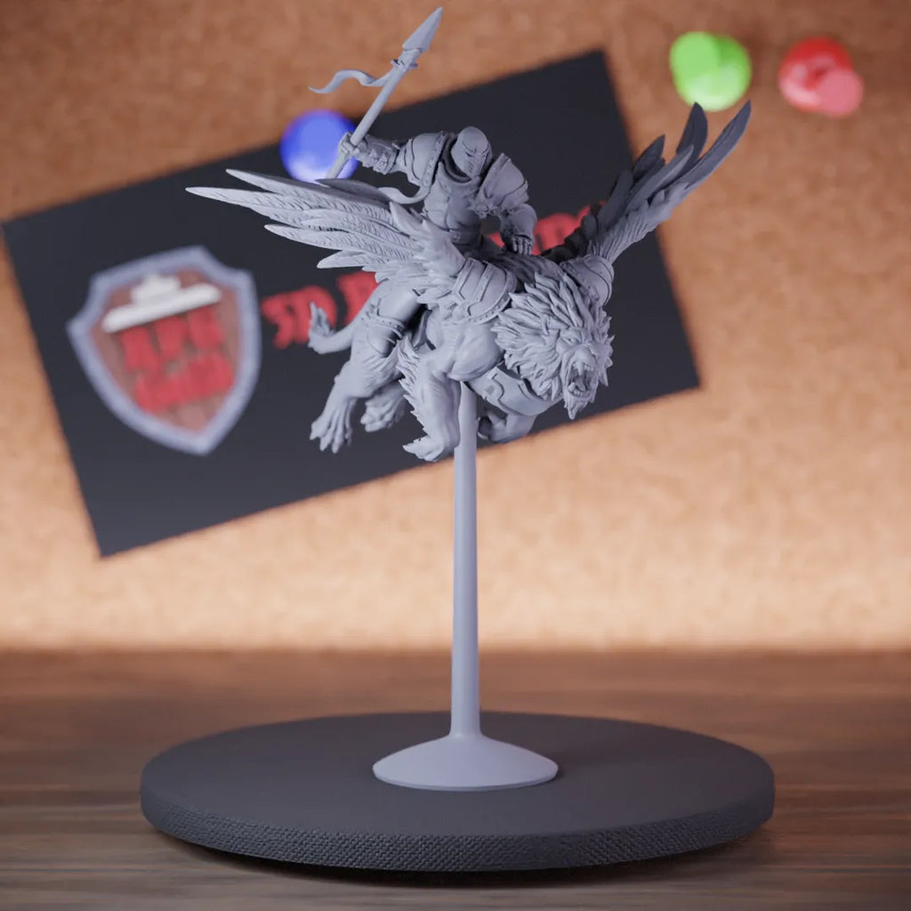 Celestial 5e | DnD Celestial Angel Lion Rider Miniature