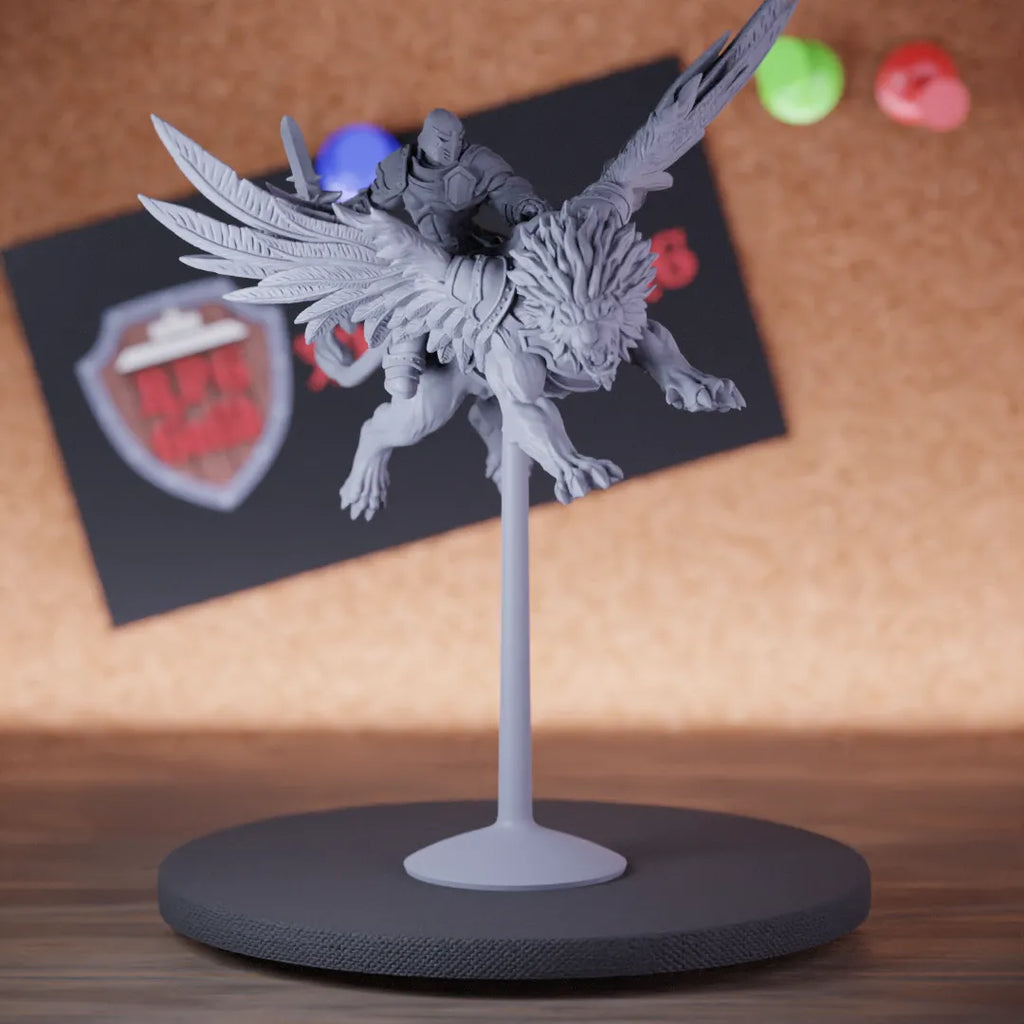Celestial 5e | DnD Celestial Holy Angel Lion Rider Miniature