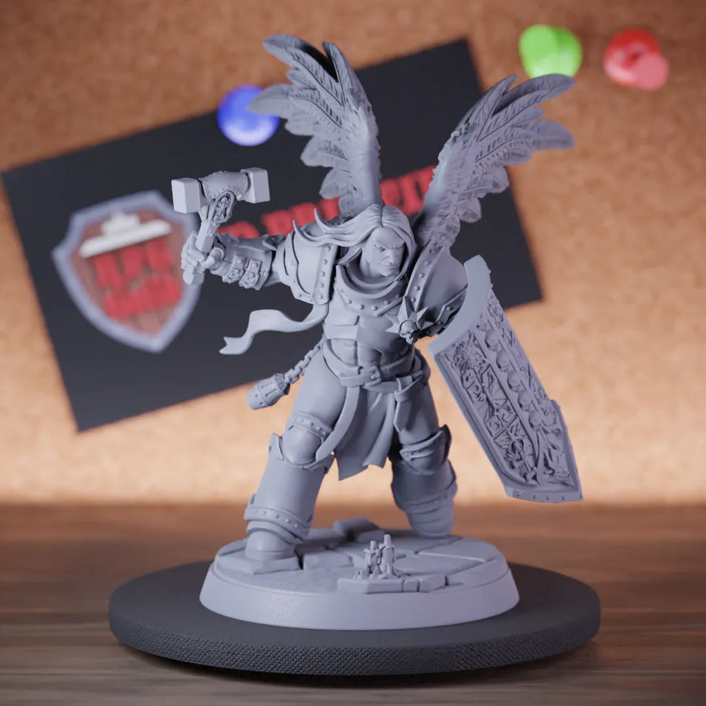 Celestial 5e | DnD Winged Knight Celestial Hammer Miniature
