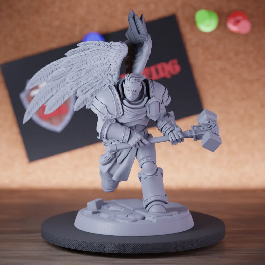 Celestial 5e | DnD Winged Knight Celestial Hammer Miniature