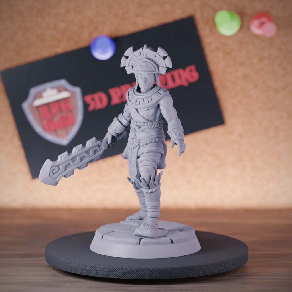 Fighter 5e | DnD Temple Fighter Aztec Miniature