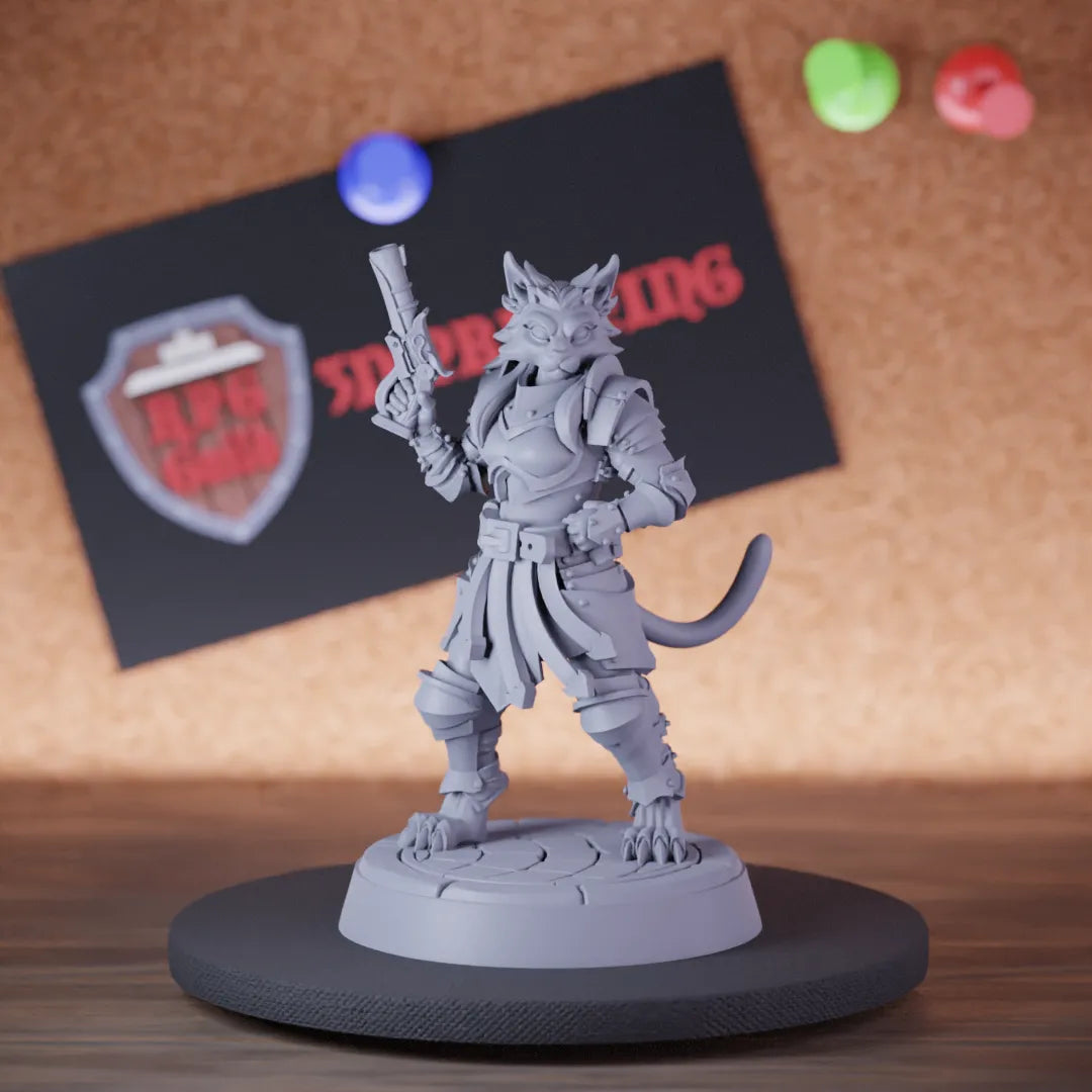 Rogue 5e | DnD Kitsune Rogue Gunslinger Miniature | RPG Guild
