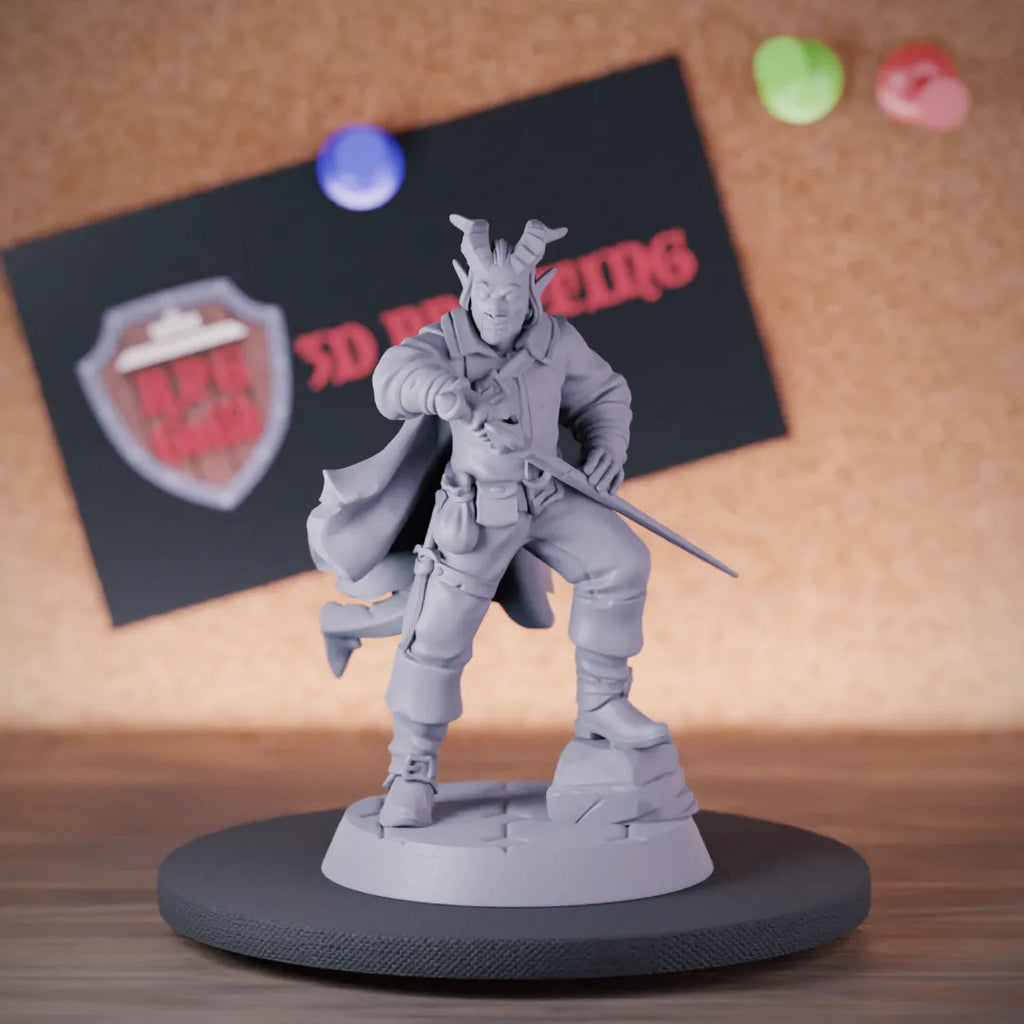 Tiefling 5e | DnD Tiefling Mercenary Fighter Miniature