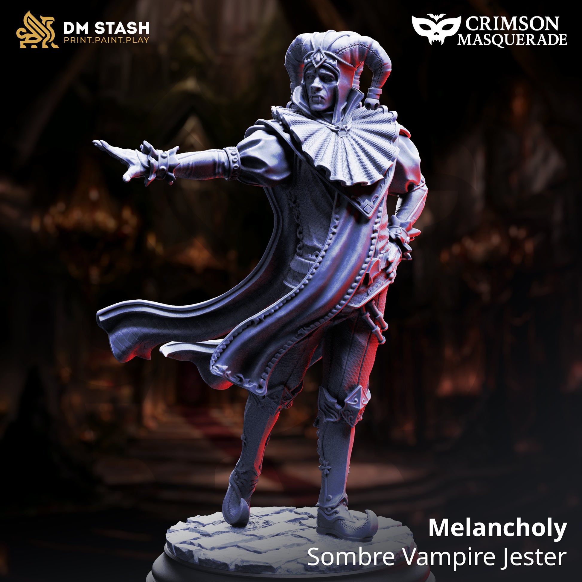 Crimson Masquerade Bundle | DnD Miniature Set | 32-75mm