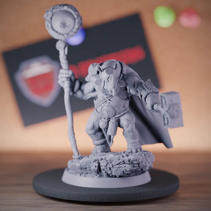 Rhinofolk 5e | DnD Rhinofolk Fighter Battlemaster Miniature