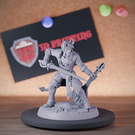 Tiefling 5e | DnD Tiefling Bard Warrior Miniature 