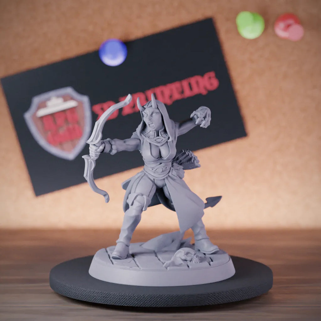 Tiefling 5e | DnD Female Tiefling Ranger Miniature