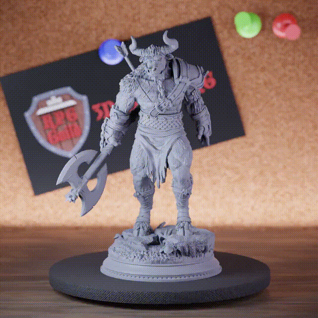 Minotaur 5e | DnD Evil Minotaur Axe Warrior Miniature