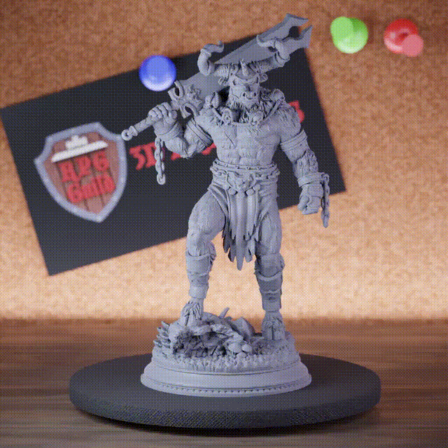 Minotaurus 5e | DnD Böser Minotaurus Höllenklingenkrieger Miniatur