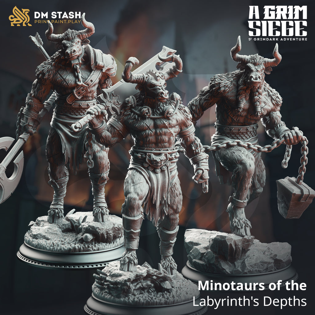 A Grim Siege Bundle | DnD Miniature Set | 32-75mm