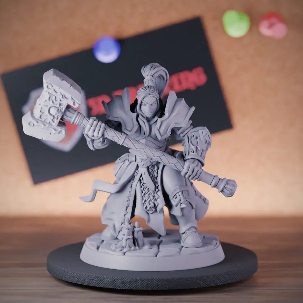 Paladin 5e | DnD Female Paladin Templar Cleric Miniature