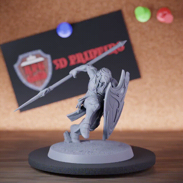 Elf 5e | DnD Mondlauf-Speer Elfenwache Miniatur 
