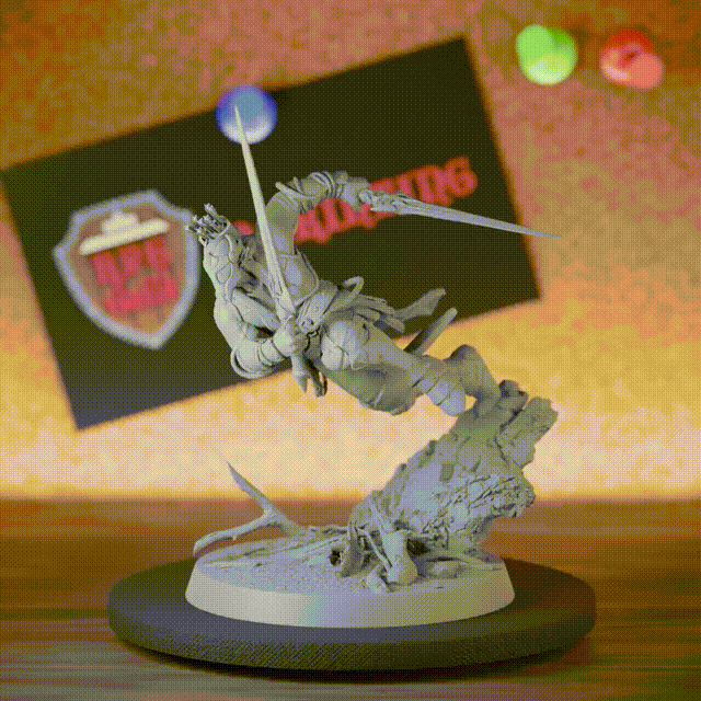 Elf 5e | DnD Doppelschwert Mondelf Miniatur 