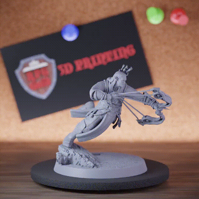 Elf 5e | DnD Moon Elf Bow Archer Miniature