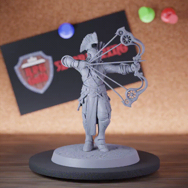 Elf 5e | DnD Mondelfen-Miniatur mit arkanem Bogenschützen 