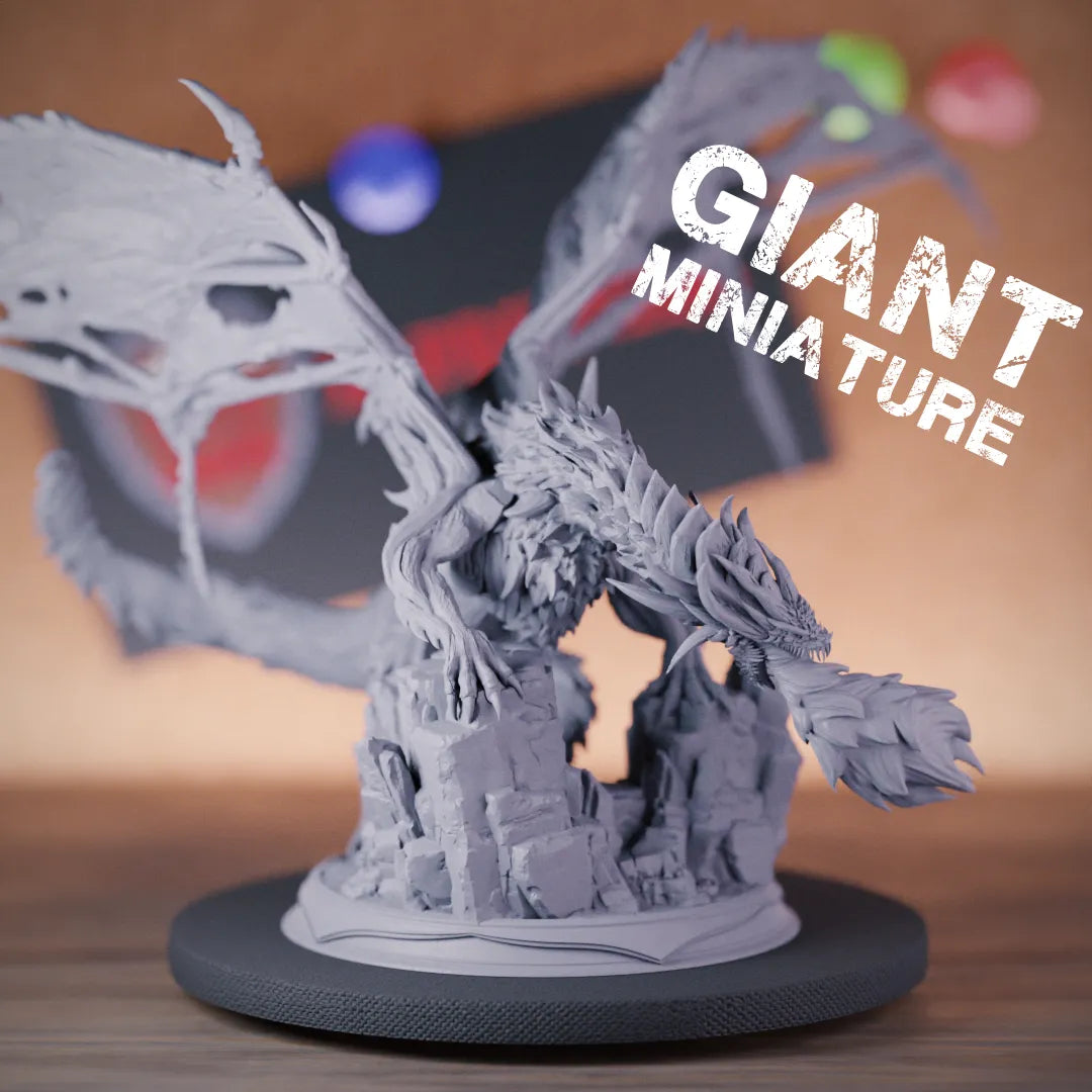 Dragon 5e | DnD Giant Frost Dragon Miniature