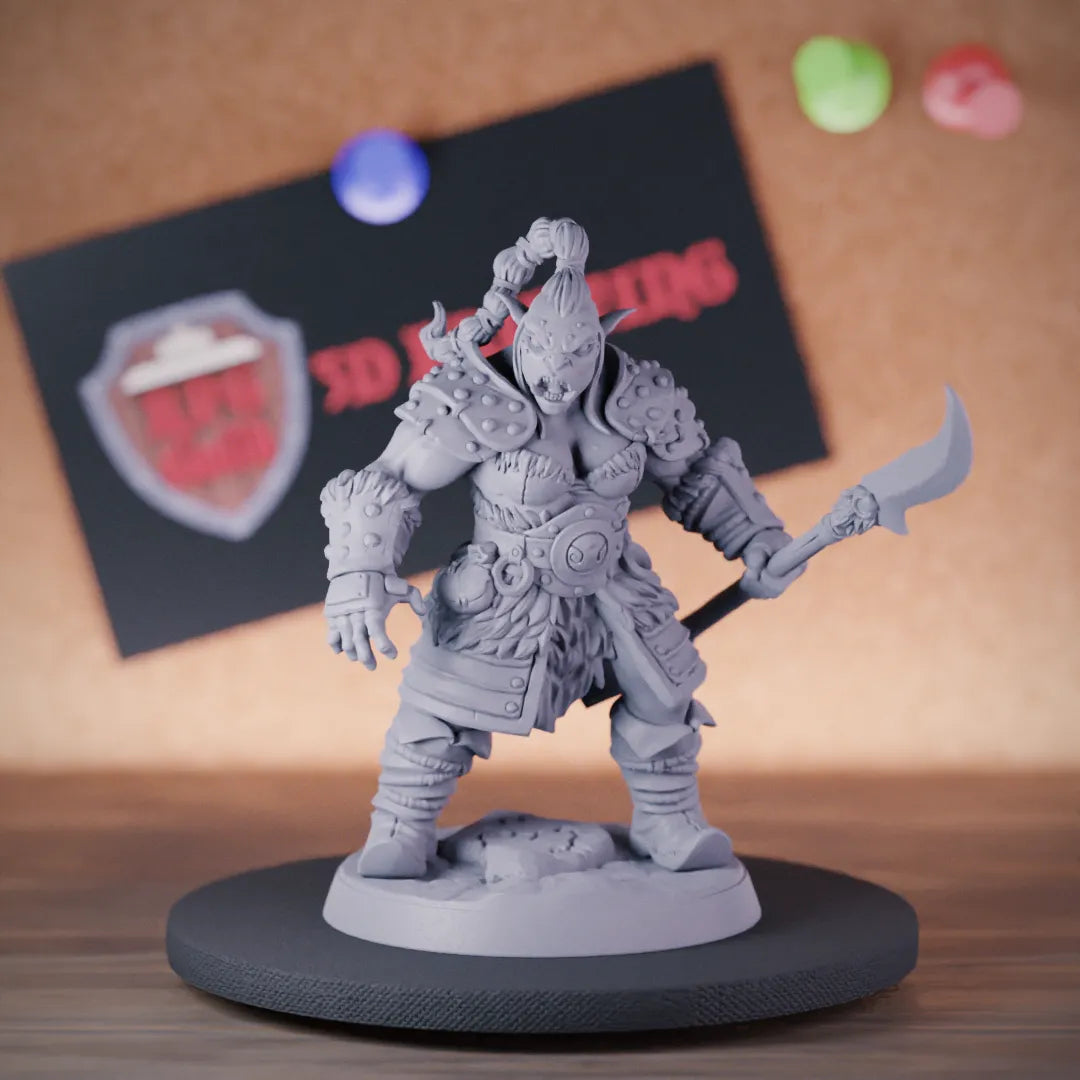 Orc 5e | DnD Female Orc Fighter Battlemaster Miniature