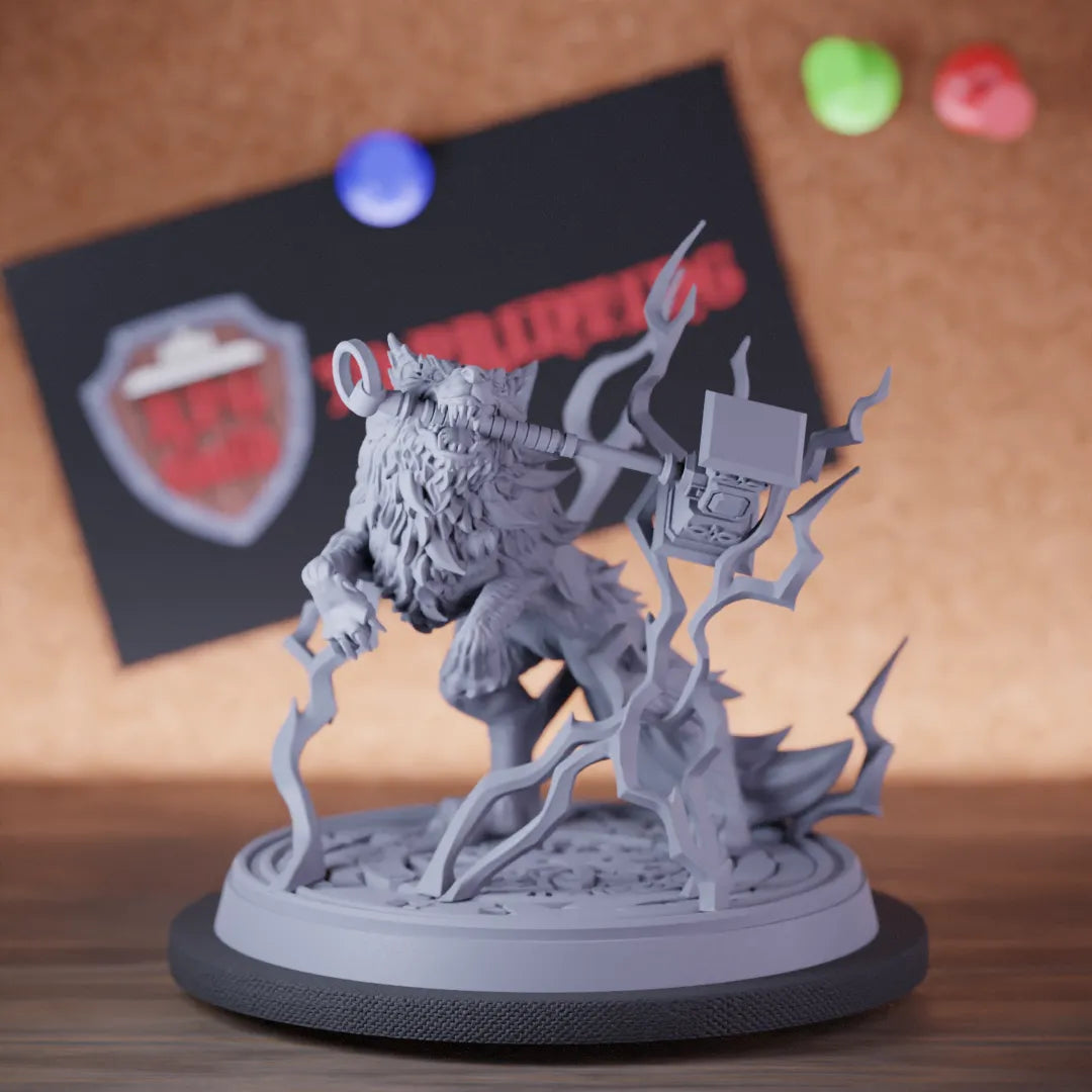 Highly detailed nordic wolf forest animal miniature of Nordic, perfect for DnD 5e encounters, fantasy tabletop RPG campaigns, painting and display.