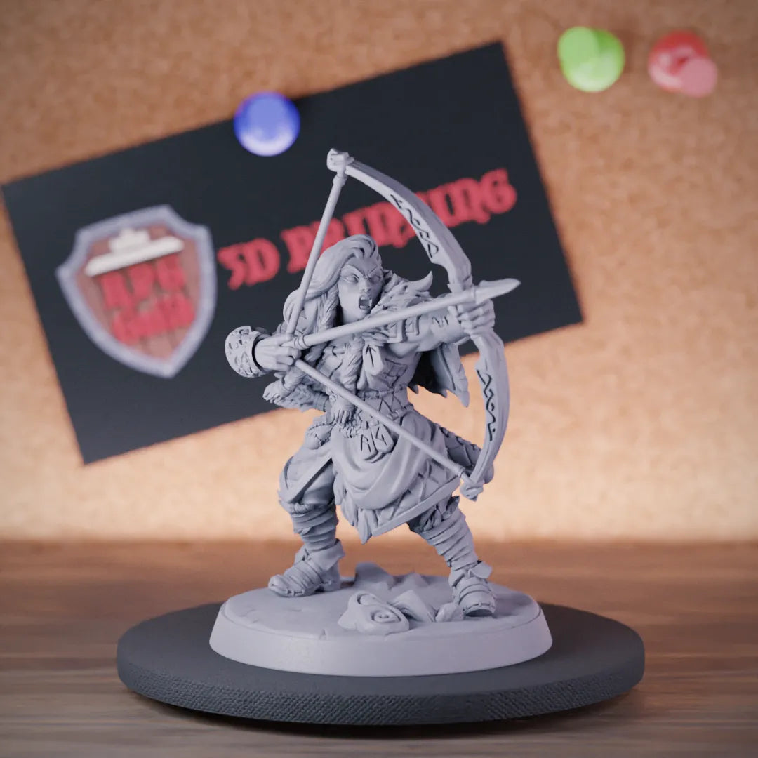 Dnd Ranger Mini Ranger 5e | DnD Female Ranger Northman Miniature | RPG Guild
