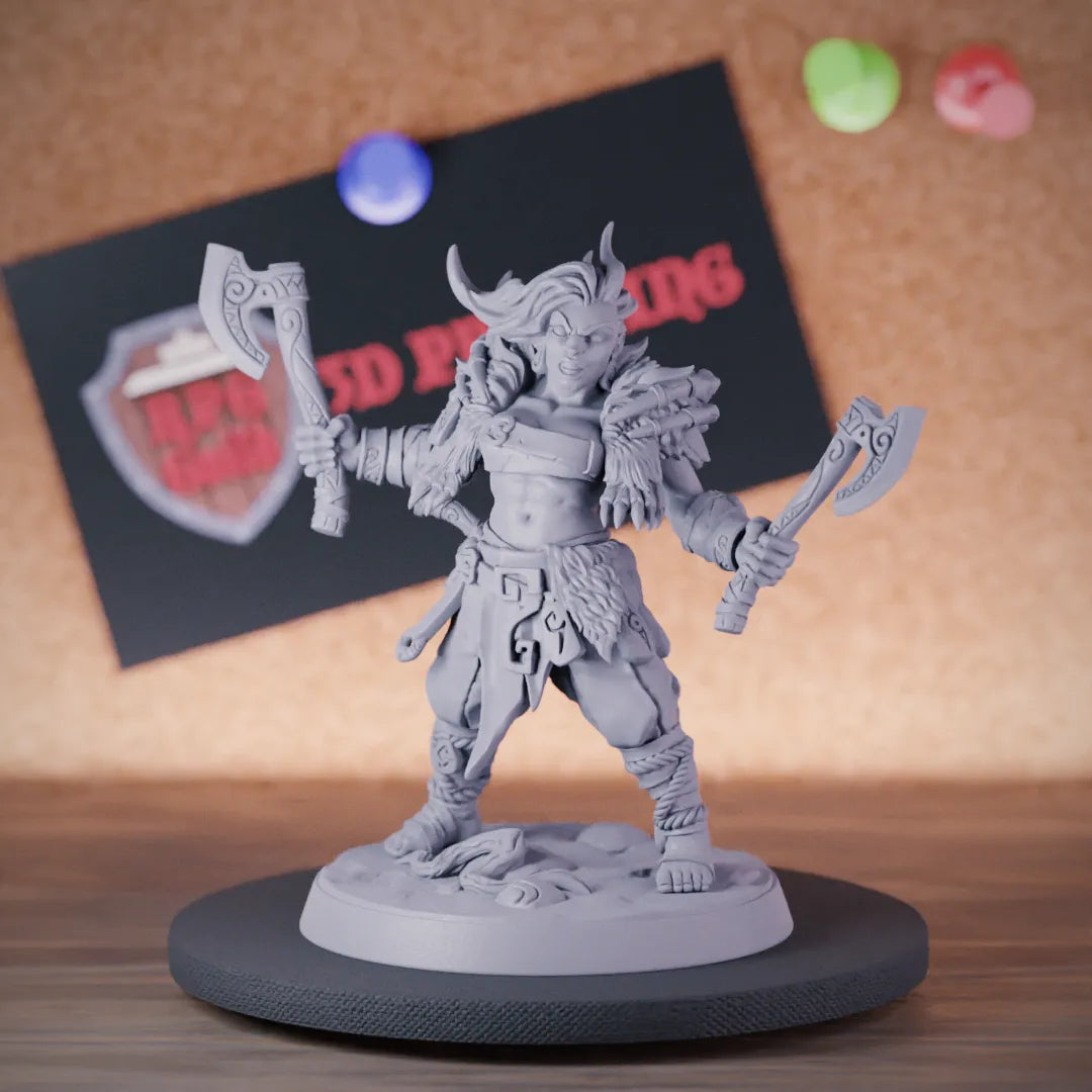 Fighter 5e | DnD Female Northman Berserker Miniature