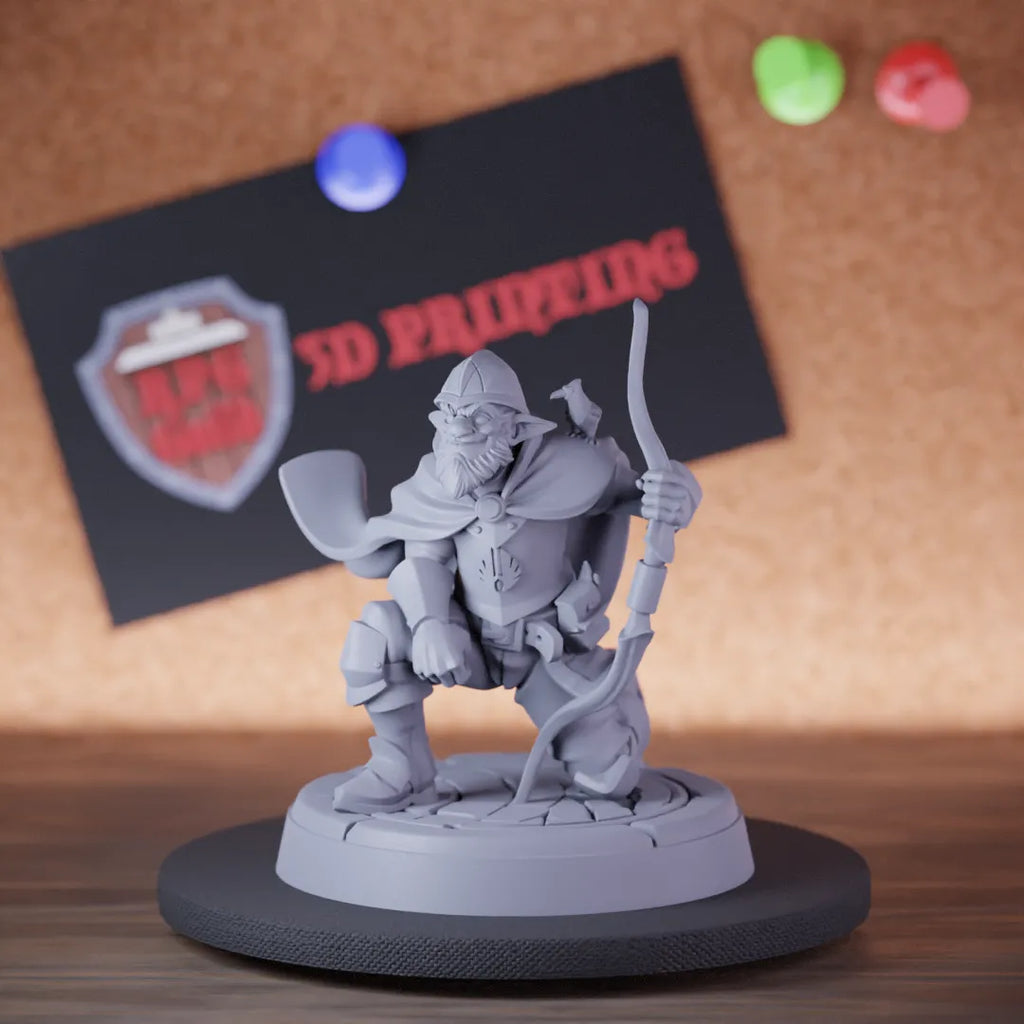 Gnome 5e | DnD Gnome Ranger Defender Archer Miniature