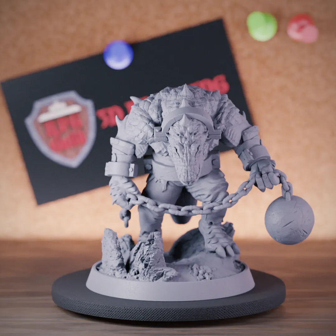 Crocodilian 5e | DnD Crocodilian Gladiator Miniature